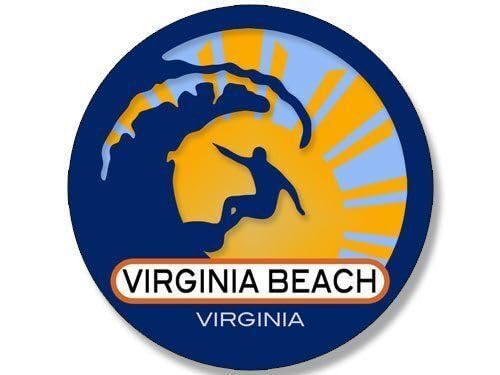 WildeBabsKLBT 11cm Hochwertiger Auto-Aufkleber Sticker Decal Autoaufkleber Aufkleber-Folie Wetterfest Virginia Beach Virginia Surfing Surf Sun F1686 von WildeBabsKLBT