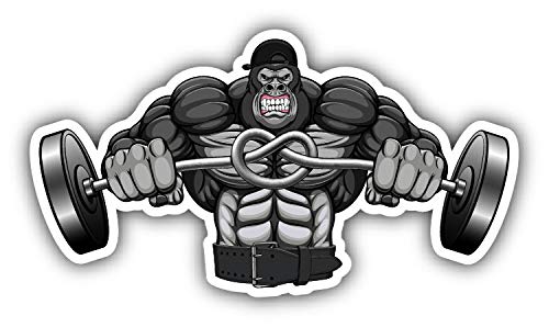 WildeBabsKLBT 11cm Hochwertiger Premium Auto-Aufkleber Sticker Decal Autoaufkleber Klebefolie Garilly Strong Gym Fitness H1725 von WildeBabsKLBT