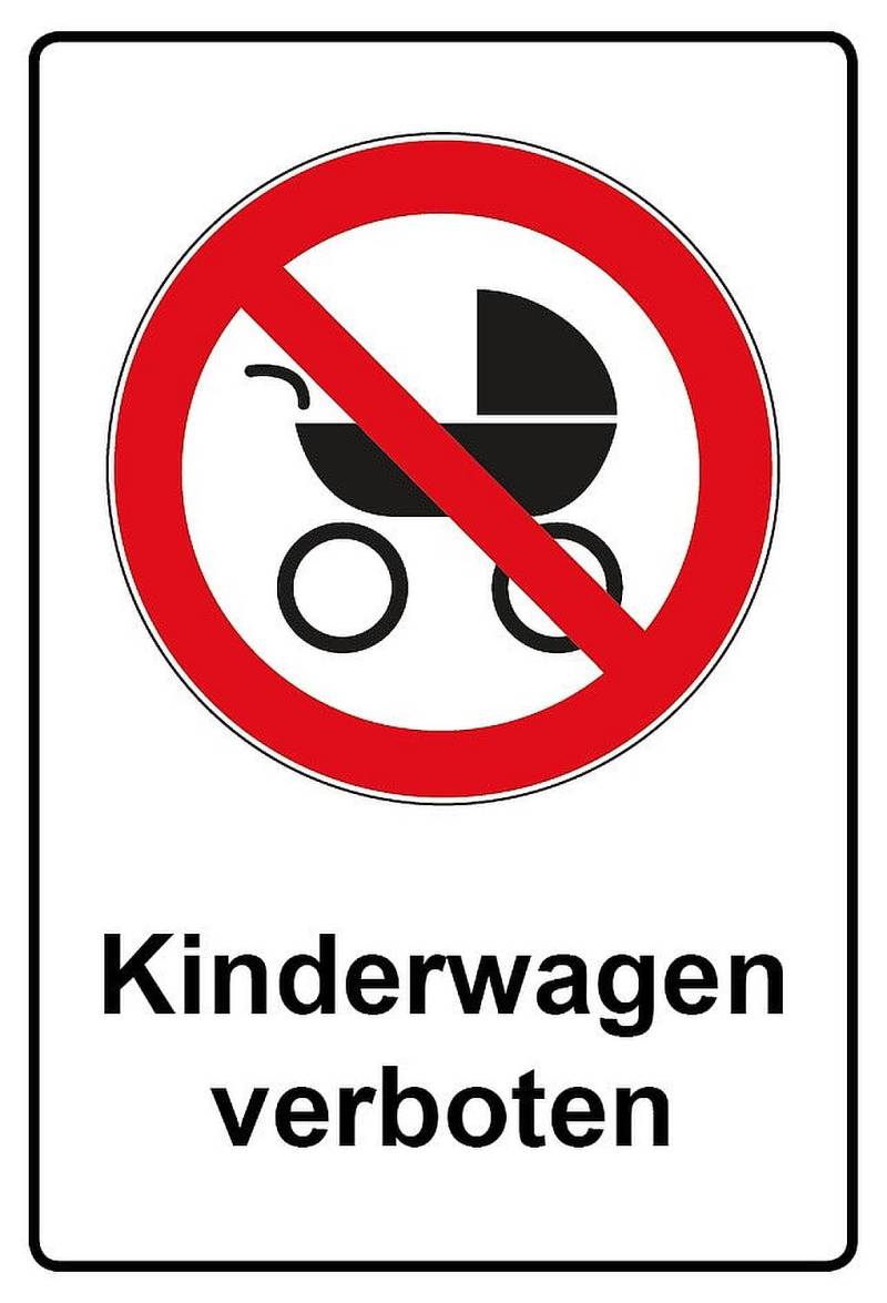 WildeBabsKLBT 2 Stück Keine Kinderwagen verboten abstellen Nicht erlaubt2 S398 11cm hochwertige Premium Aufkleber-Folie Sticker Verbotszeichen Hinweisschild Warnschild Warnzeichen von WildeBabsKLBT