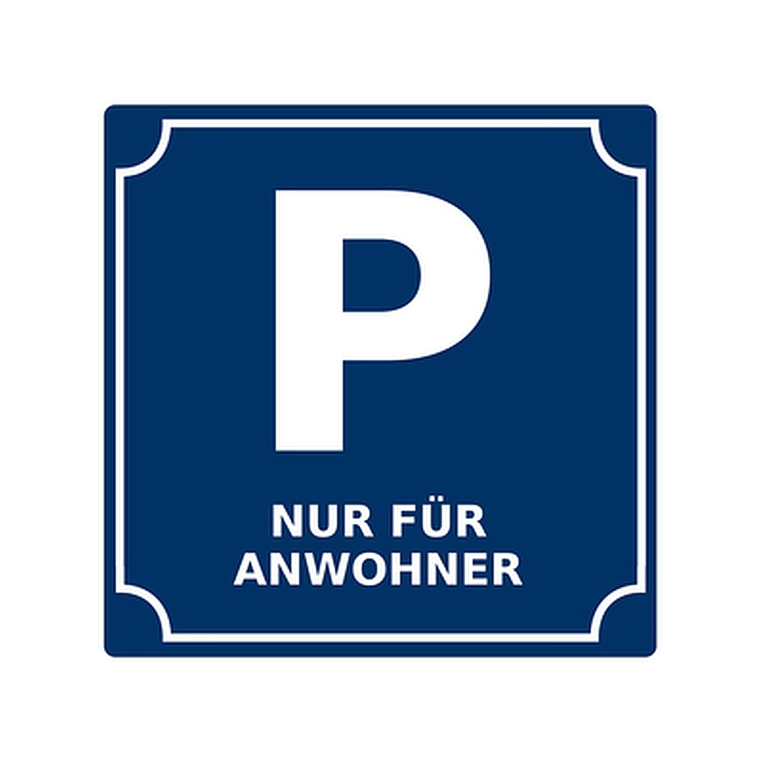 WildeBabsKLBT 2 Stück Parken nur Anwohner Verboten Kein Parkplatz S407 11cm hochwertige Premium Aufkleber-Folie Sticker Verbotszeichen Hinweisschild Warnschild Warnzeichen von WildeBabsKLBT