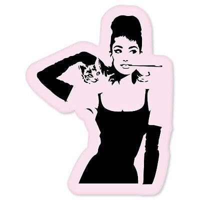 WildeBabsKLBT Audrey Hepburn Breakfast at Tiffanys K333 Hochwertiger Premium Auto-Aufkleber Sticker Decal Autoaufkleber Aufkleber-Folie 12cm von WildeBabsKLBT