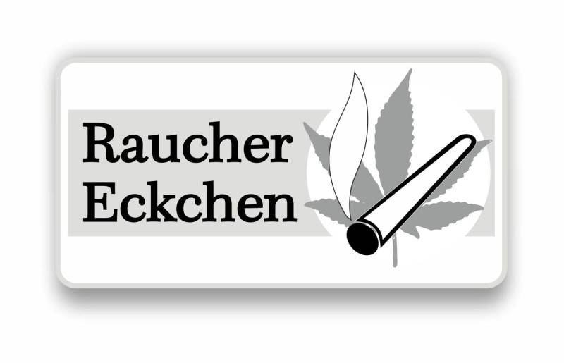 WildeBabsKLBT Aufkleber S843 Raucher-Eckchen Cannabis Joint Sticker Decal 30cm Hochwertiger Autoaufkleber Aufkleber-Folie Wetterfest U55 von WildeBabsKLBT