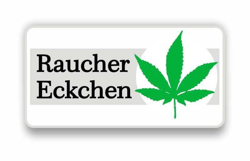 WildeBabsKLBT Aufkleber S843 Raucher-Eckchen Cannabis Sticker Decal 30cm Hochwertiger Autoaufkleber Aufkleber-Folie Wetterfest U56 von WildeBabsKLBT