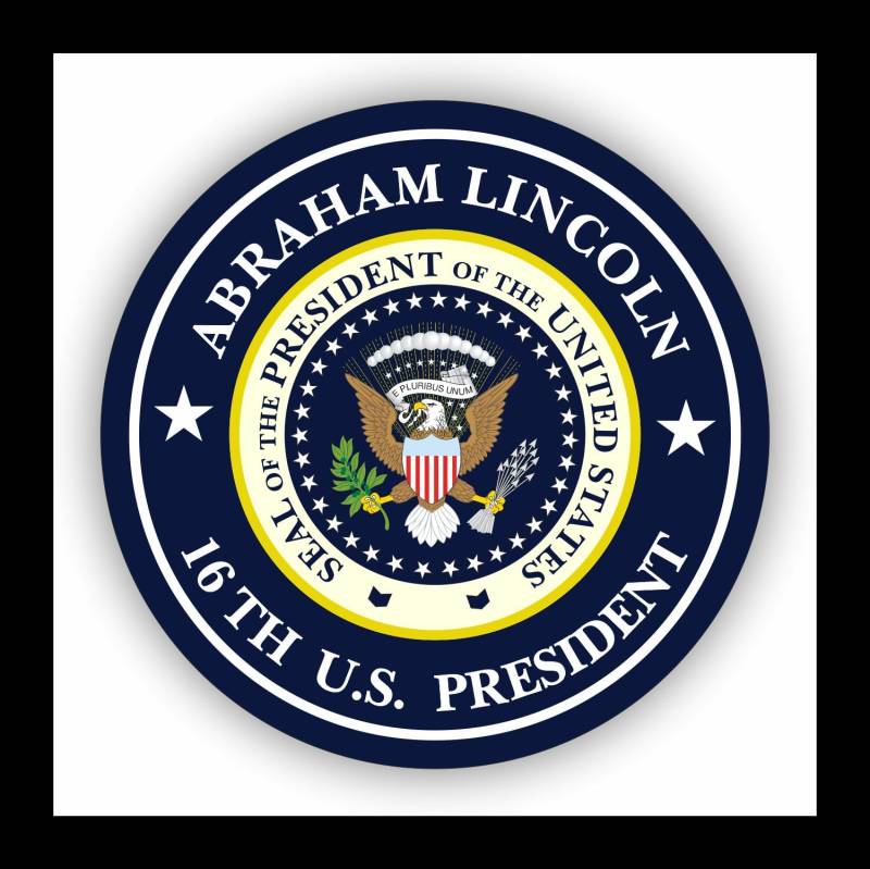 WildeBabsKLBT Autoaufkleber Abraham Lincoln 16.President of The United States Seal Wappen Sticker Decal 11cm Hochwertiger Auto-Aufkleber Aufkleber-Folie Wetterfest U1 von WildeBabsKLBT