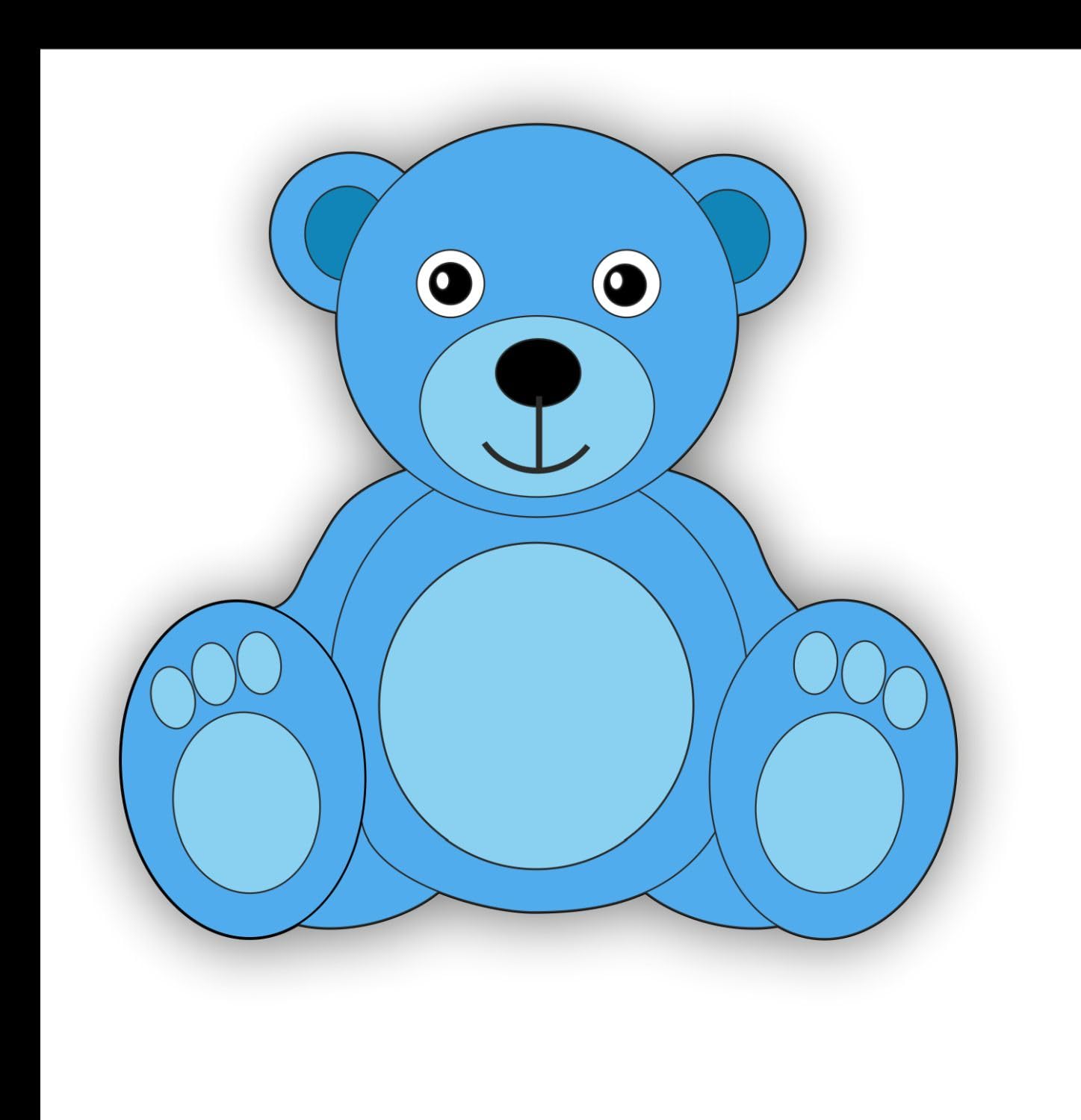 WildeBabsKLBT Autoaufkleber Blau Teddy Bear Bär Aufkleber Sticker Name Schriftzug Wunschtext Sticker Decal 15cm Hochwertiger Auto-Aufkleber Aufkleber-Folie Wetterfest T15 von WildeBabsKLBT