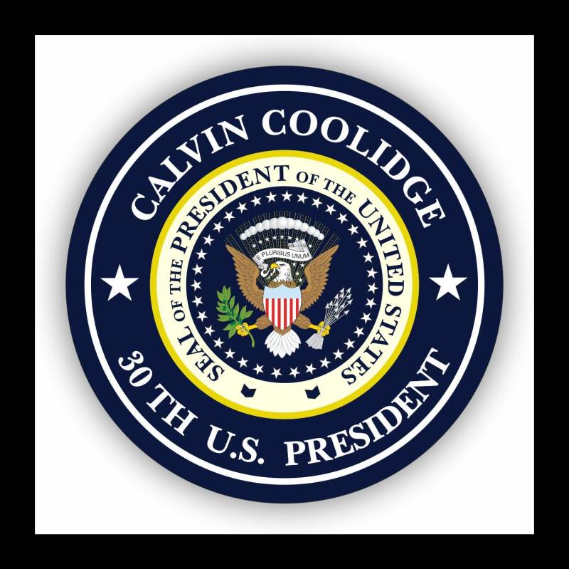 WildeBabsKLBT Autoaufkleber Calvin Coolidge 30.President of The United States Seal Wappen Sticker Decal 11cm Hochwertiger Auto-Aufkleber Aufkleber-Folie Wetterfest U7 von WildeBabsKLBT