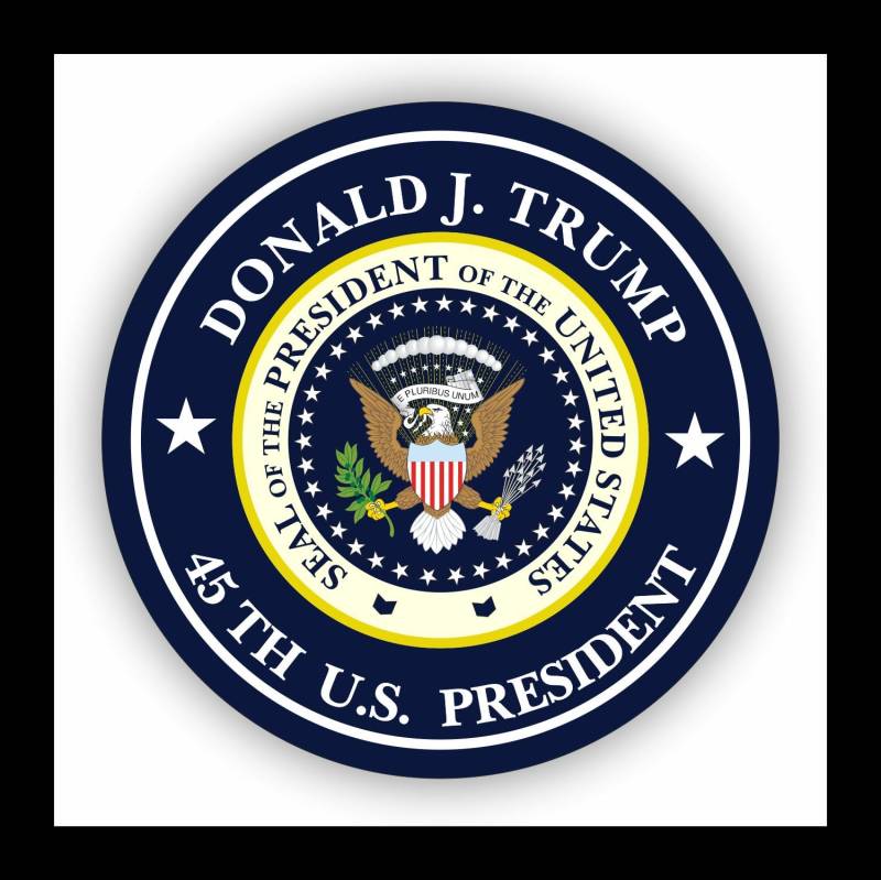 WildeBabsKLBT Autoaufkleber Donald J. Trump 45.President of The United States Seal Wappen Sticker Decal 11cm Hochwertiger Auto-Aufkleber Aufkleber-Folie Wetterfest U9 von WildeBabsKLBT