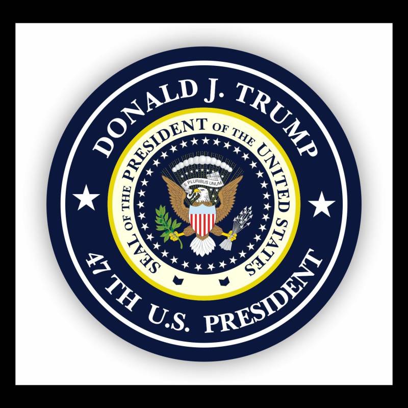 WildeBabsKLBT Autoaufkleber Donald J. Trump 47.President of The United States Seal Wappen Sticker Decal 11cm Hochwertiger Auto-Aufkleber Aufkleber-Folie Wetterfest U10 von WildeBabsKLBT