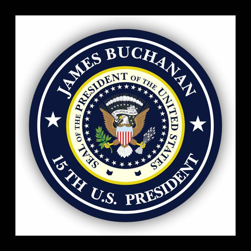 WildeBabsKLBT Autoaufkleber James Buchanan 15.President of The United States Seal Wappen Sticker Decal 11cm Hochwertiger Auto-Aufkleber Aufkleber-Folie Wetterfest U23 von WildeBabsKLBT