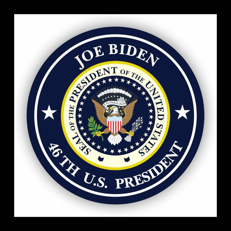 WildeBabsKLBT Autoaufkleber Joe Biden 46.President of The United States Seal Wappen Sticker Decal 11cm Hochwertiger Auto-Aufkleber Aufkleber-Folie Wetterfest U28 von WildeBabsKLBT