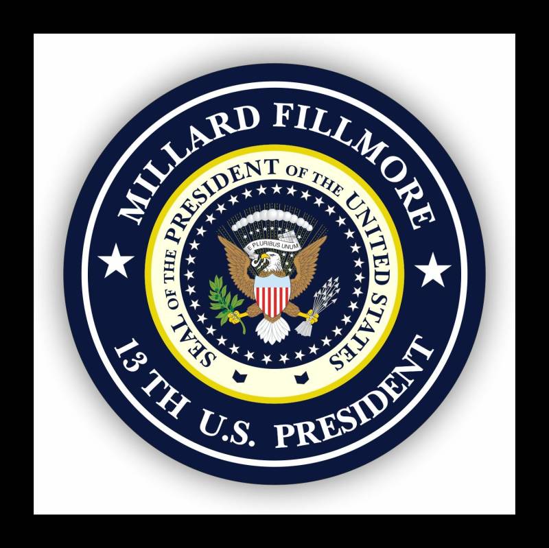 WildeBabsKLBT Autoaufkleber Millard Fillmore 13.President of The United States Seal Wappen Sticker Decal 11cm Hochwertiger Auto-Aufkleber Aufkleber-Folie Wetterfest U35 von WildeBabsKLBT