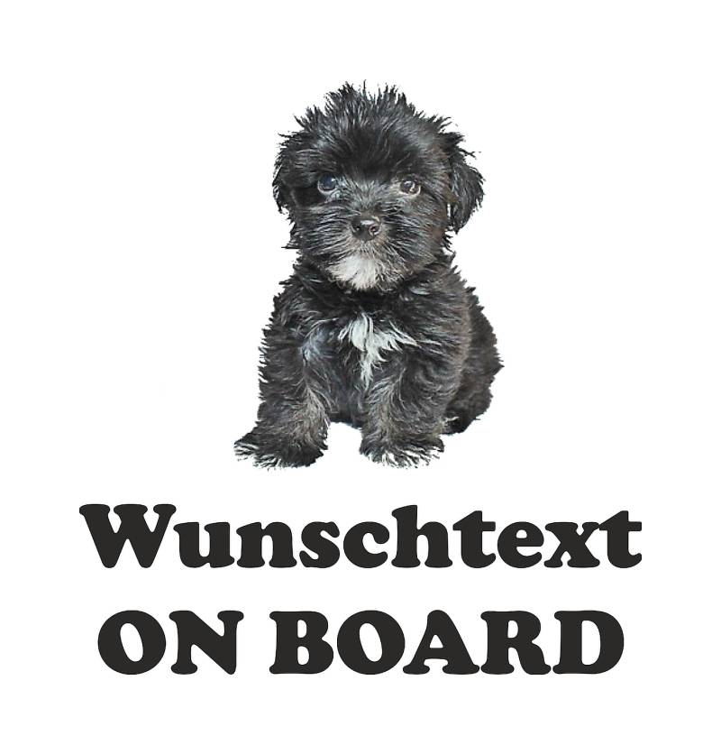 WildeBabsKLBT Autoaufkleber No330 Havaneser Hund Welpe On Board An Bord 15cm WUNSCHTEXT Hochwertiger Aufkleber Sticker Decal Namen Buchstaben Schriftzug Spruch von WildeBabsKLBT