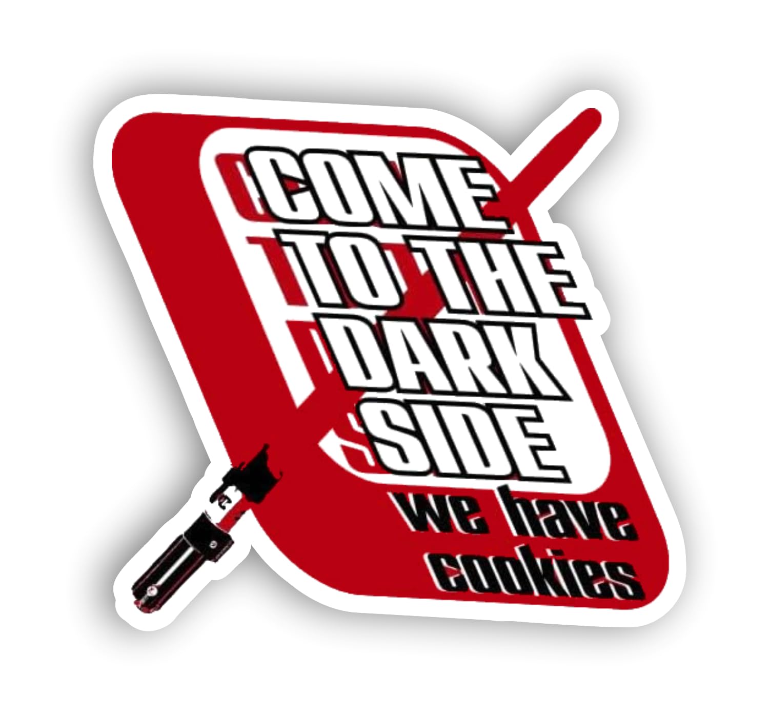 WildeBabsKLBT Come The Dark Side We Have Cookies K165 Hochwertiger Premium Auto-Aufkleber Sticker Decal Autoaufkleber Aufkleber-Folie 12cm von WildeBabsKLBT