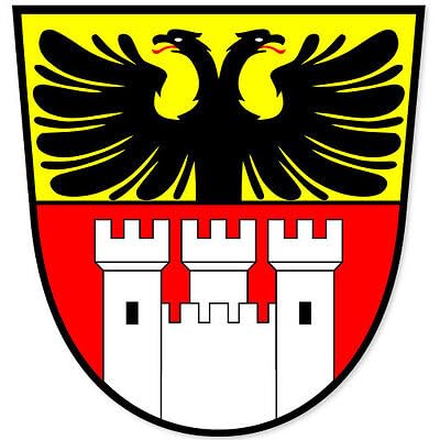 WildeBabsKLBT Duisburg Germany Coat of Arms K806 Hochwertiger Premium Auto-Aufkleber Sticker Decal Autoaufkleber Aufkleber-Folie 12cm von WildeBabsKLBT