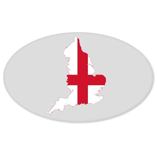 WildeBabsKLBT England Map Oval car K1097 Hochwertiger Premium Auto-Aufkleber Sticker Decal Autoaufkleber Aufkleber-Folie 12cm von WildeBabsKLBT