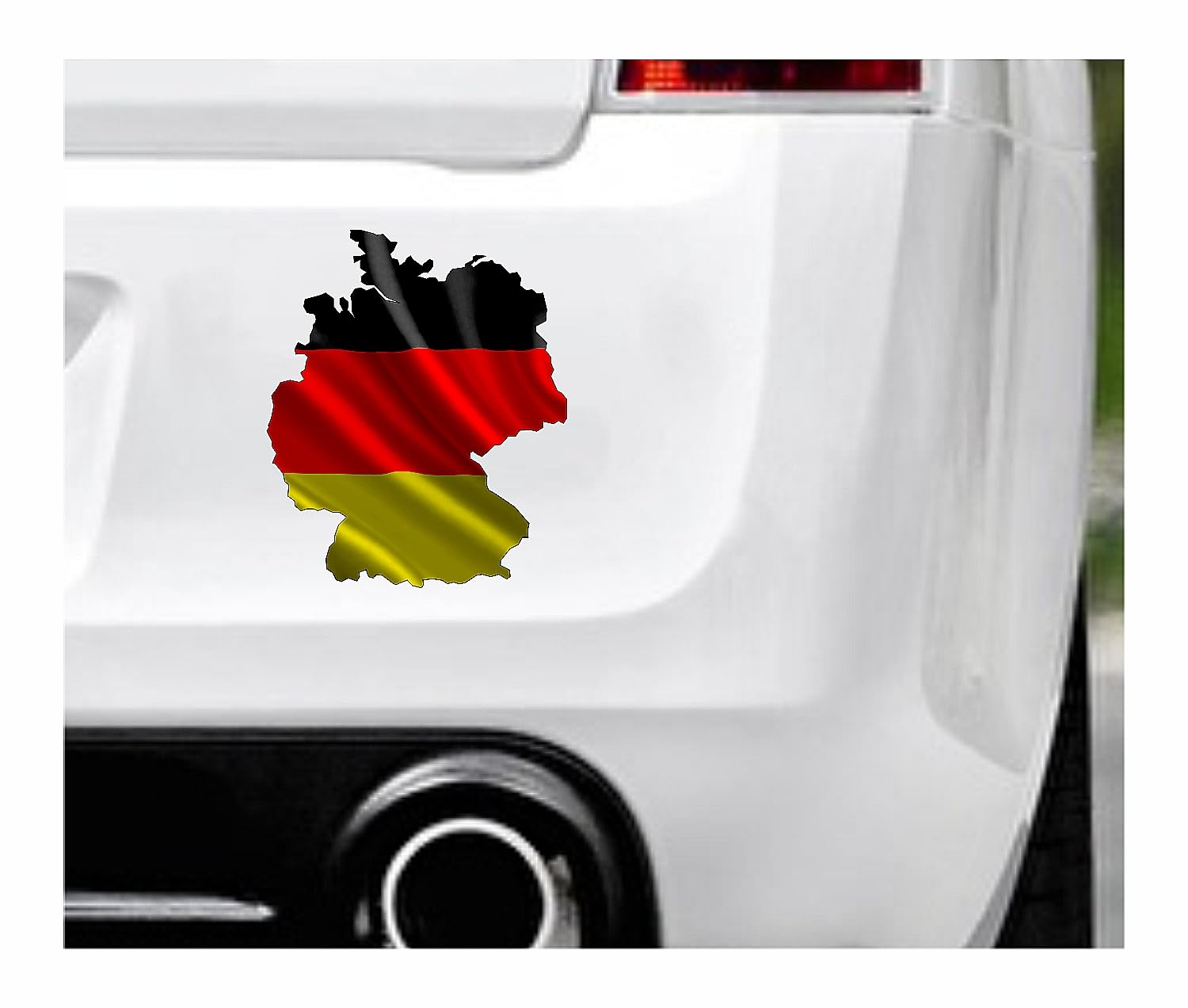 WildeBabsKLBT Flagge Deutschland Germany ohne Text Fahne Flagge Wappen Staat Land Karte Form 11cm Hochwertiger Premium Auto-Aufkleber Sticker Decal Autoaufkleber Q91 von WildeBabsKLBT