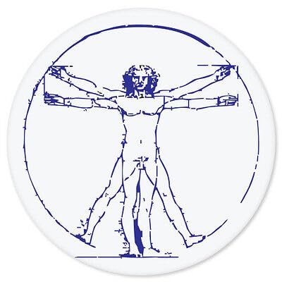 WildeBabsKLBT Leonardo Davinci Vitruvian Man car K405 Hochwertiger Premium Auto-Aufkleber Sticker Decal Autoaufkleber Aufkleber-Folie 12cm von WildeBabsKLBT