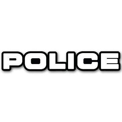 WildeBabsKLBT Police Slogan Schrift Text car K1256 Hochwertiger Premium Auto-Aufkleber Sticker Decal Autoaufkleber Aufkleber-Folie 12cm von WildeBabsKLBT