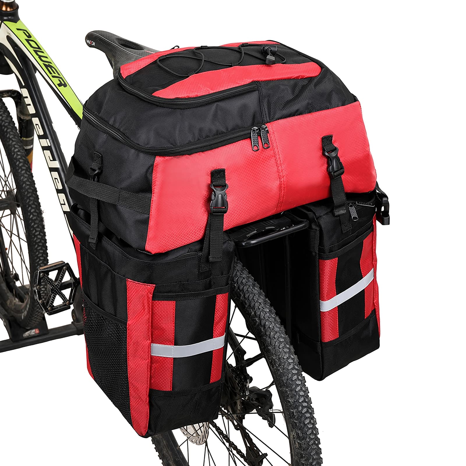 Wildken 70L Fahrradtasche Fahrradtasche 3 in 1 Gepäckträgertasche hinten Fahrrad Kofferraumtasche Satteltasche Gepäckträger Fahrrad Rucksack Umhängetasche Rücksitz Multifunktion von Wildken