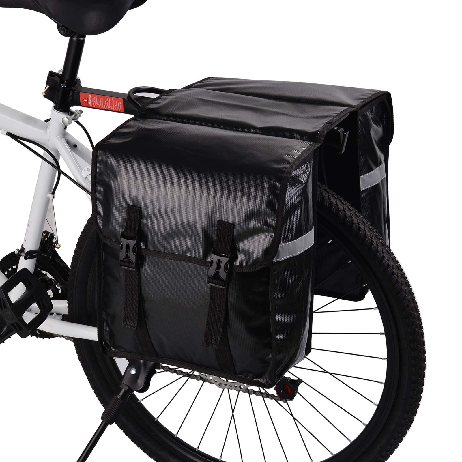 Wildken Fahrrad Gepäckträgertasche Wasserdicht Fahrradtasche Hinterradtasche für MTB Rennrad Faltrad mit Regen Abdeckung (Schwarz) von Wildken