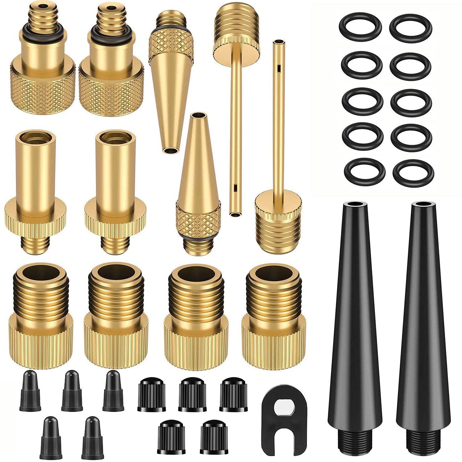 Fahrradpumpenadapter Schrader Presta Ventil Dunlop/Woods Reifenventil Fahrrad Reifenpumpenadapter Luftzubehör Kompressor Kugelpumpe Kompressor Standard Reifenkappen von Willkommen