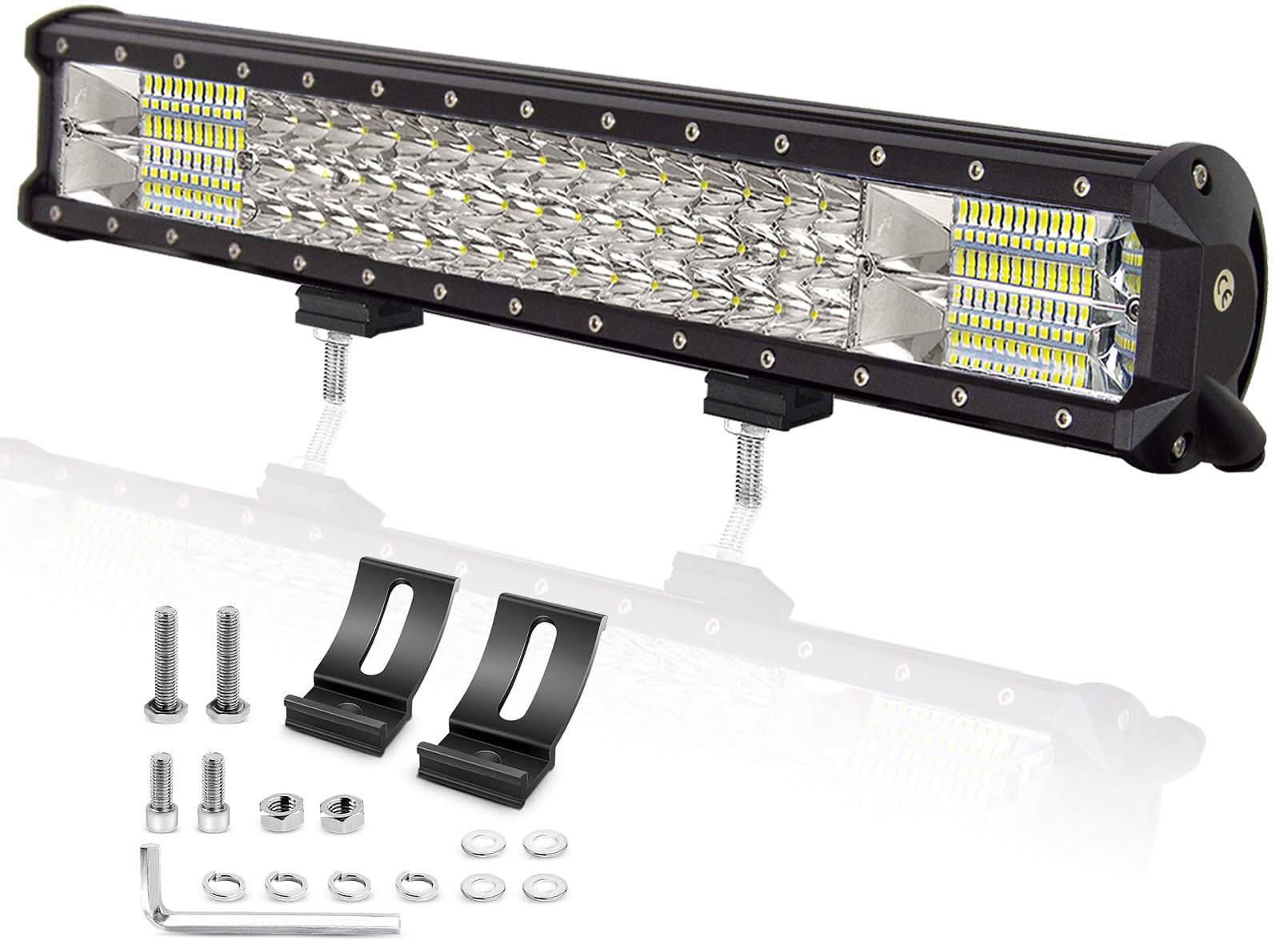 Willpower Arbeitsscheinwerfer led 12v, 20 Zoll 52CM 288W Offroad LED Scheinwerfer 12V 24V Flutlicht Spotlight Combo IP67 Wasserdicht Nebelscheinwerfer für Traktor SUV ATV LKW Auto Zusatzscheinwerfer von Willpower