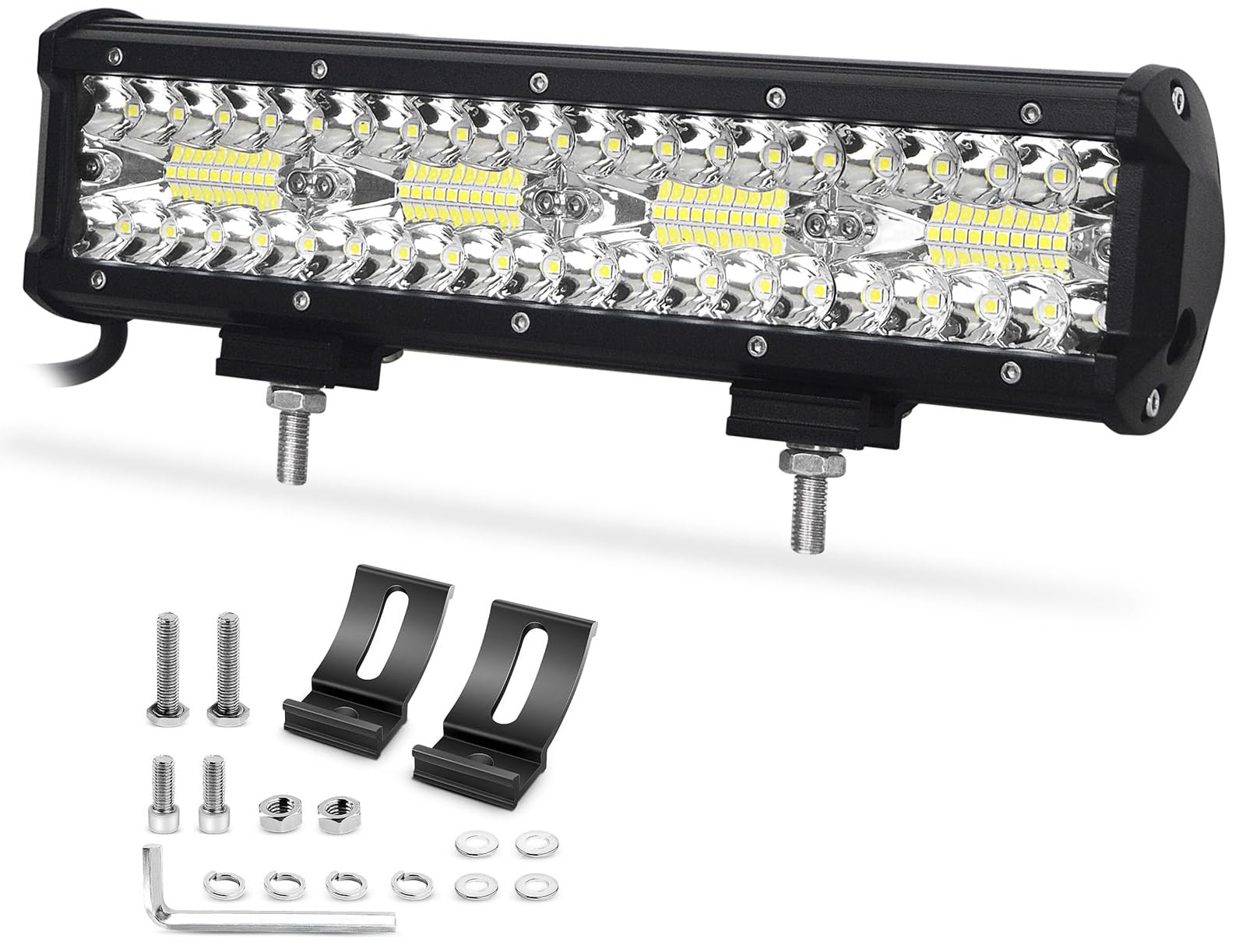 Willpower 12 Zoll 240W LED Arbeitsscheinwerfer Bar, led Balken für Auto Bagger Anhänger Traktoren LKW SUV Offroad von Willpower