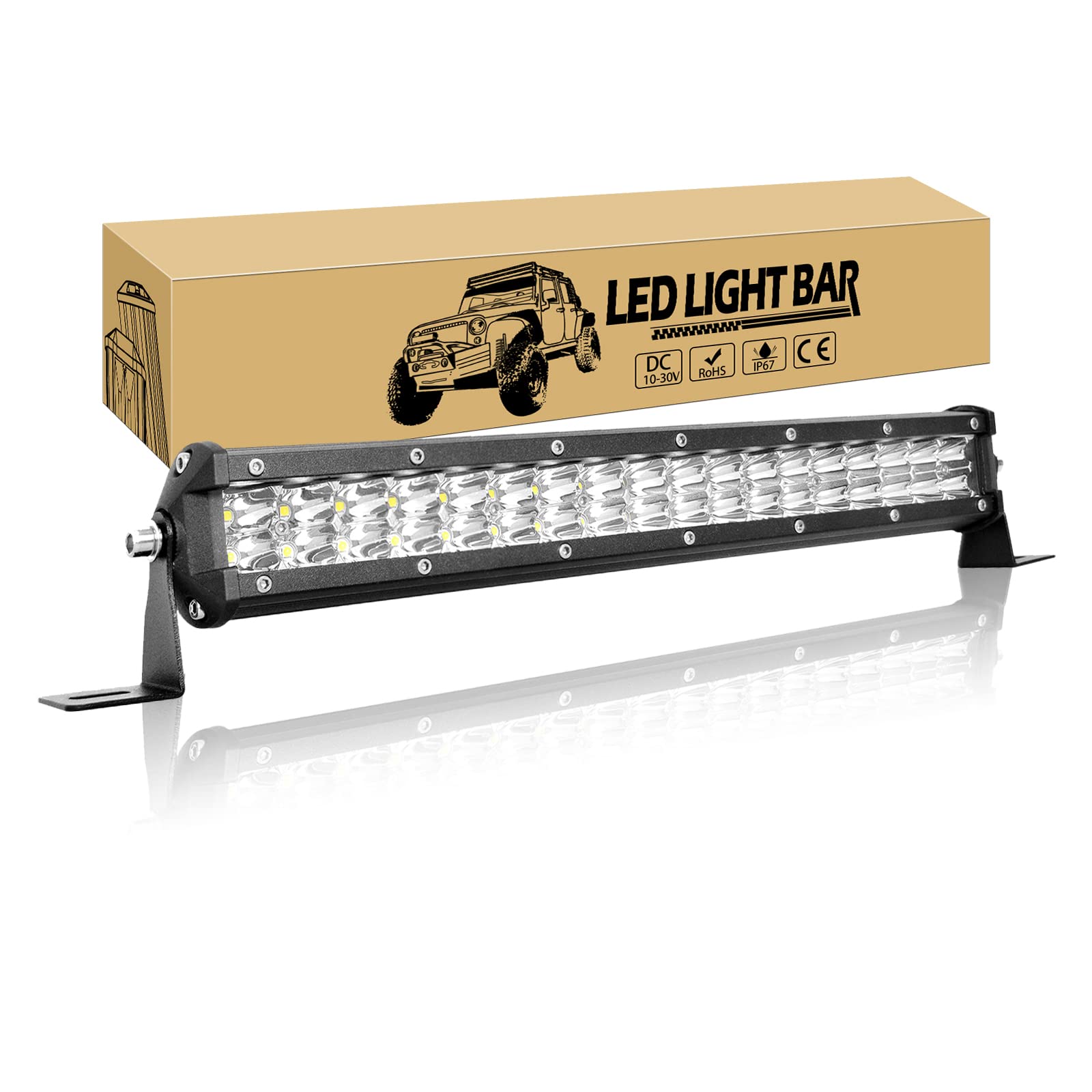 Willpower 15 Zoll 38CM 108W Led Arbeitsscheinwerfer Bar Spot Led Scheinwerfer 12V 24V Wasserdicht IP67 Led Bar für Offroad Auto Traktor LKW Zusatzscheinwerfer Rückfahrscheinwerfer Lightbar von Willpower