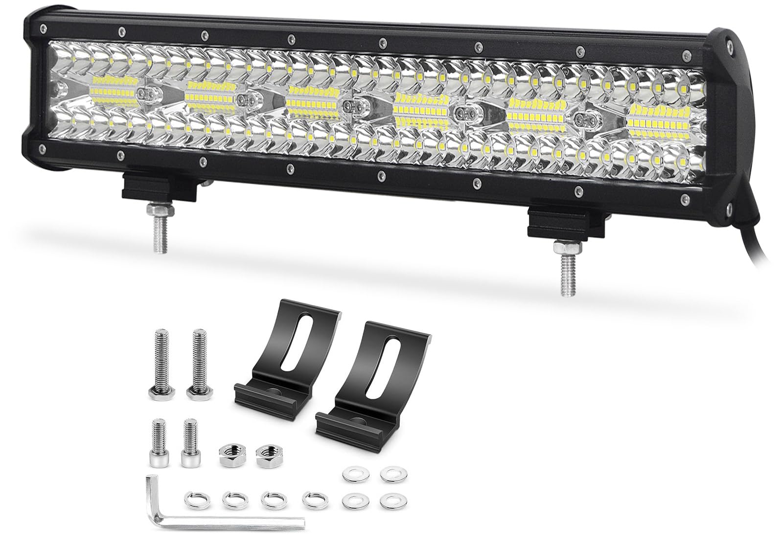 Willpower 18 Zoll 360W LED Arbeitsscheinwerfer Bar, led balken für Auto Bagger Anhänger Traktoren LKW SUV offroad von Willpower