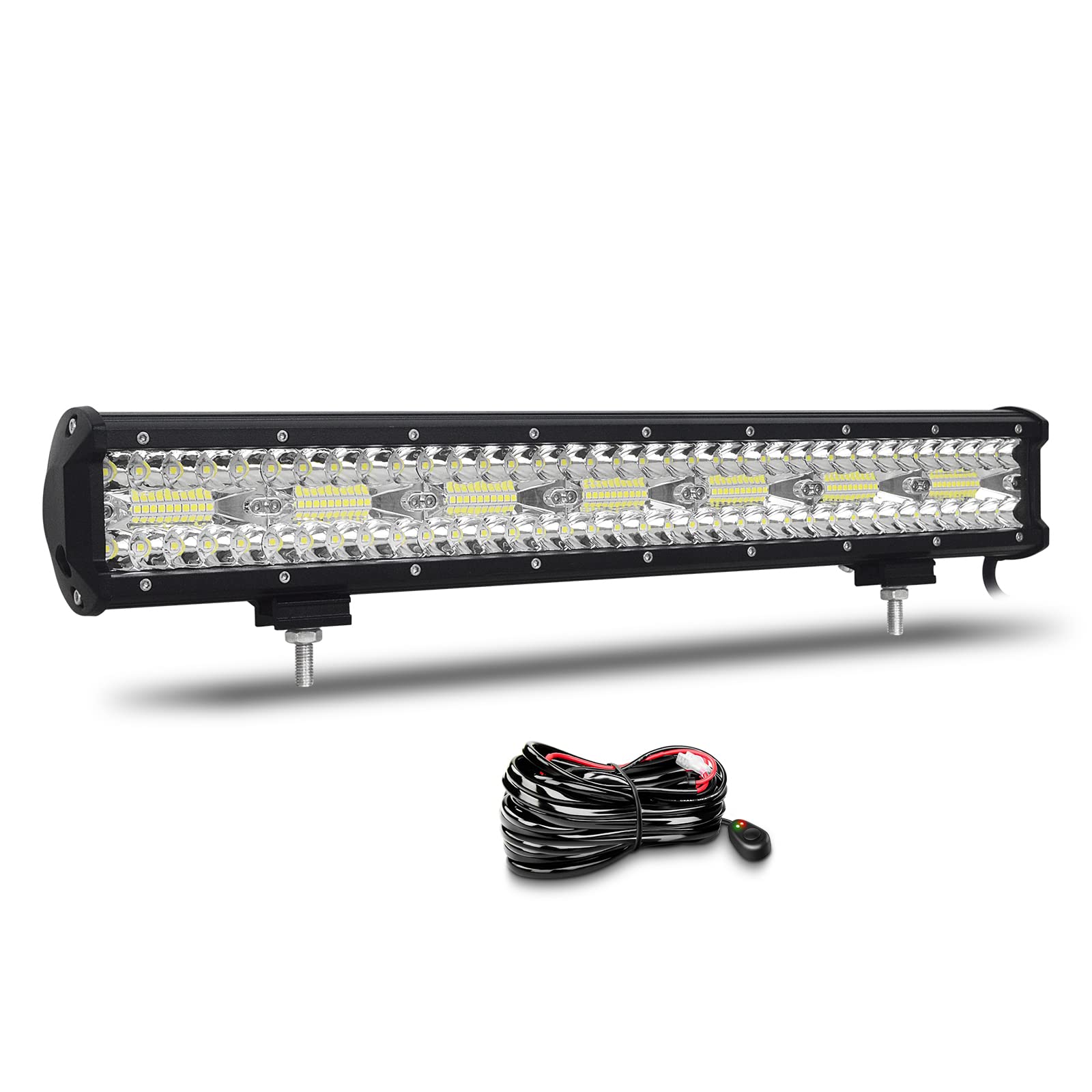 Willpower 20 Zoll 51CM 420W Led Arbeitsscheinwerfer Bar Led Scheinwerfer 12V 24V Wasserdicht Flutlicht Spot Combo Led Bar für Offroad Auto Traktor Zusatzscheinwerfer Rückfahrscheinwerfer mit Kabelbaum von Willpower