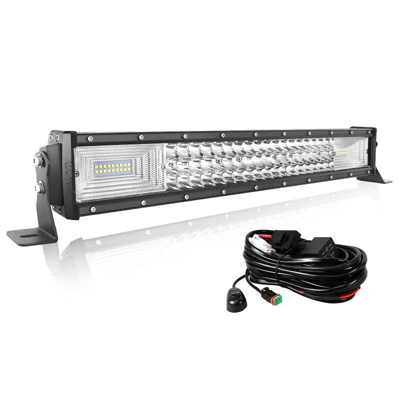 Willpower 22 Zoll LED Arbeitsscheinwerfer Bar 270W LED Scheinwerfer 12V 24V mit Kabelbaum Flutlicht Spotlight Combo LED Lightbar Zusatzscheinwerfer für Auto Offroad Traktor SUV UTV ATV von Willpower