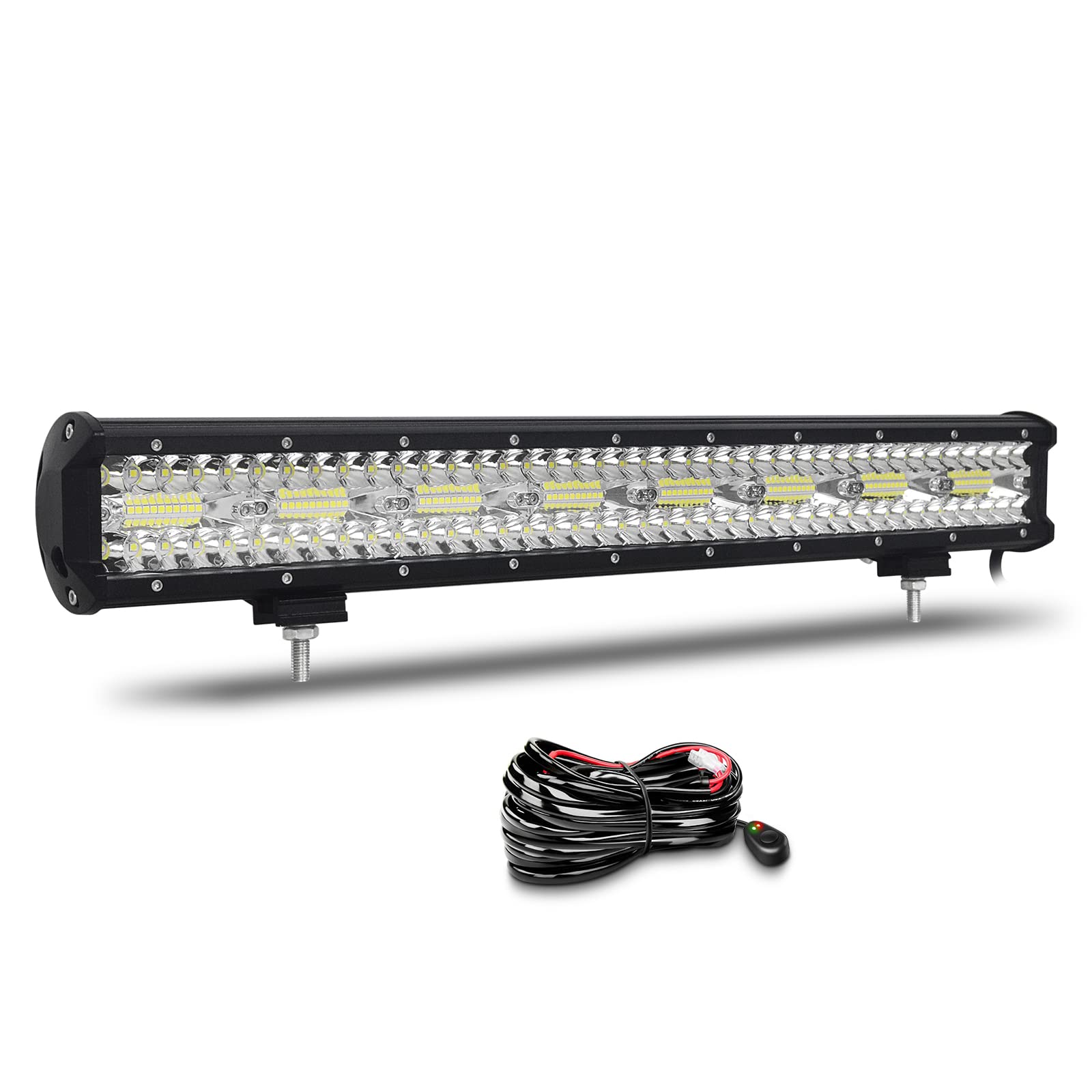 Willpower 23 Zoll 58CM 480W Led Arbeitsscheinwerfer Bar Led Scheinwerfer 12V 24V Wasserdicht Flutlicht Spot Combo Led Bar für Offroad Auto Traktor Zusatzscheinwerfer Rückfahrscheinwerfer mit Kabelbaum von Willpower