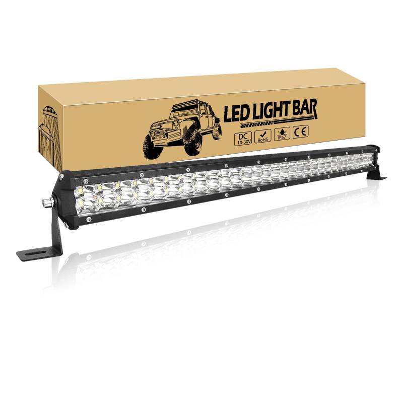 Willpower 24 Zoll 61CM 180W Led Arbeitsscheinwerfer Bar Spot Led Scheinwerfer 12V 24V Wasserdicht IP67 Led Bar für Offroad Auto Traktor LKW Zusatzscheinwerfer Rückfahrscheinwerfer Lightbar von Willpower