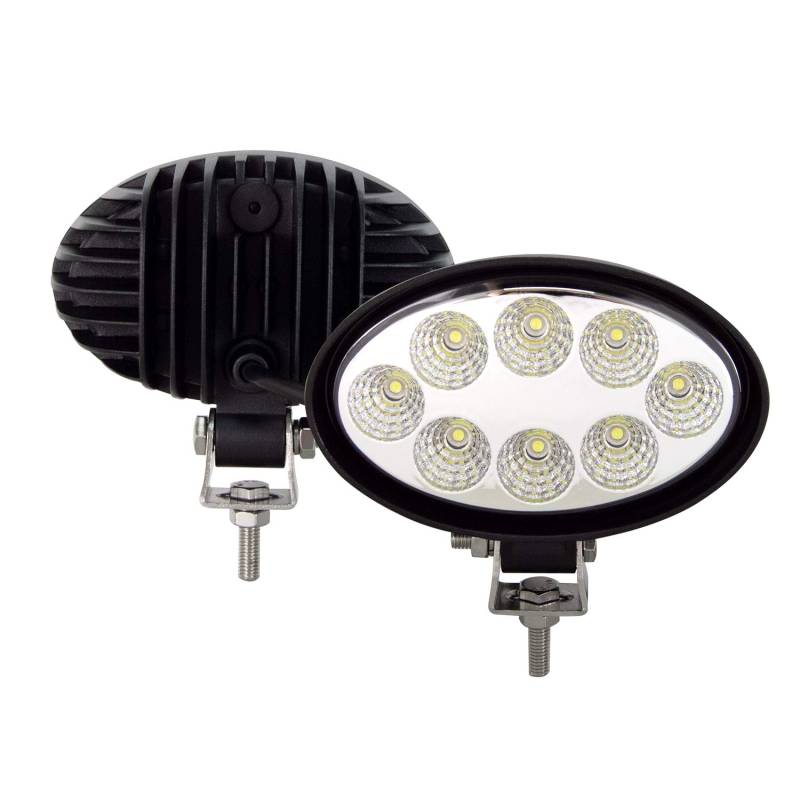 Willpower 2PCS Led Arbeitsscheinwerfer Bar 5 Zoll 14CM 24W Oval Led Scheinwerfer 12V 24V Wasserdicht Flutlicht Led Bar für Offroad Auto Traktor KFZ Zusatzscheinwerfer Rückfahrscheinwerfer Lightbar von Willpower