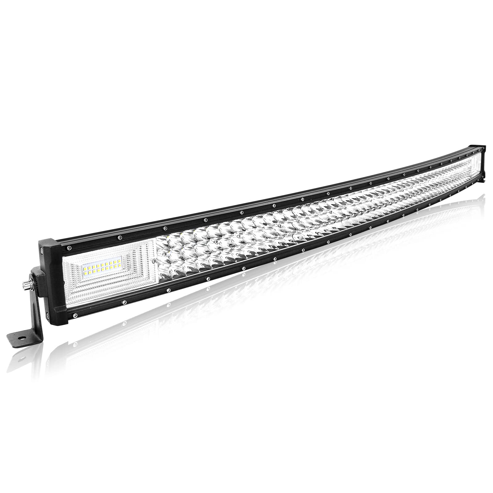 Willpower 42 Zoll 107CM 540W Led Arbeitsscheinwerfer Bar Gebogen Led Scheinwerfer 12V 24V Wasserdicht Flutlicht Spot Led Bar für Offroad Auto Traktor Zusatzscheinwerfer Rückfahrscheinwerfer Lightbar von Willpower