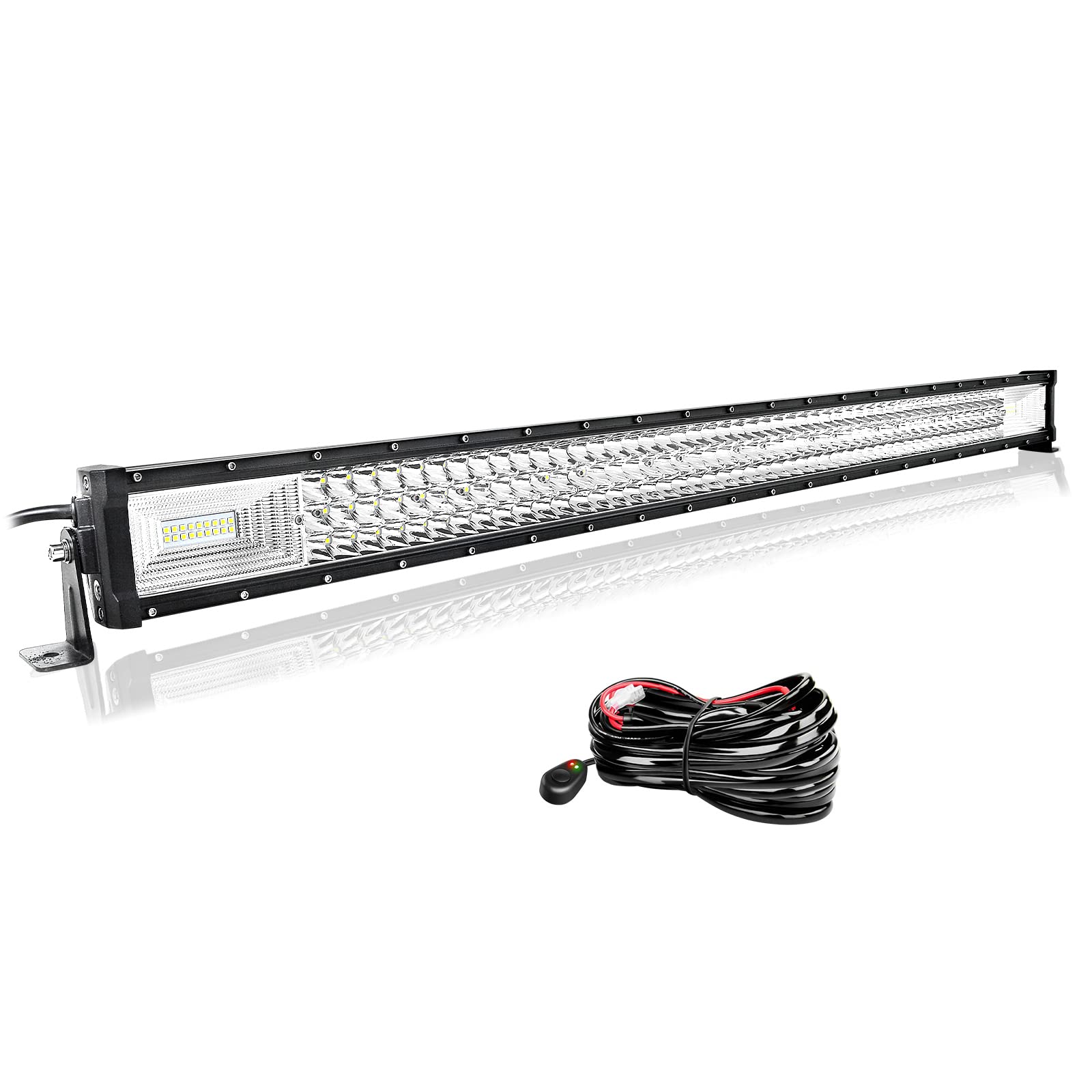 Willpower 42 Zoll 107CM 540W Led Arbeitsscheinwerfer Bar Led Scheinwerfer 12V 24V Wasserdicht Flutlicht Spot Led Bar für Offroad Auto Traktor Zusatzscheinwerfer Rückfahrscheinwerfer mit Kabelbaum von Willpower