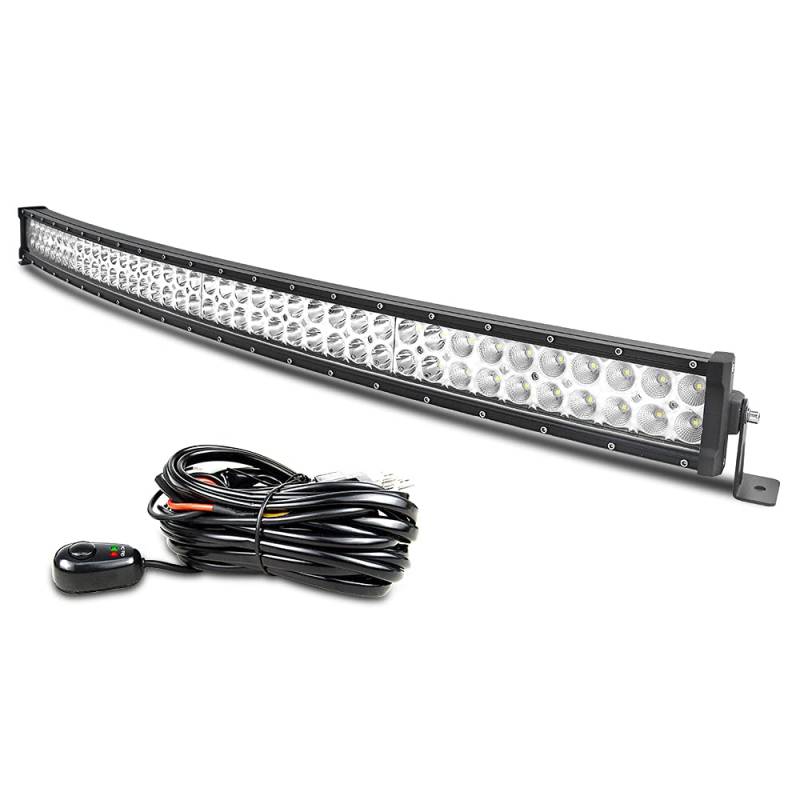 Willpower 42 Zoll 107cm 240W LED Arbeitsscheinwerfer Bar Gebogen LED Scheinwerfer 12V 24V mit Kabelbaum Flutlicht Reflektor Combo Arbeitslicht Zusatzscheinwerfer Auto Offroad Traktor SUV UTV ATV von Willpower