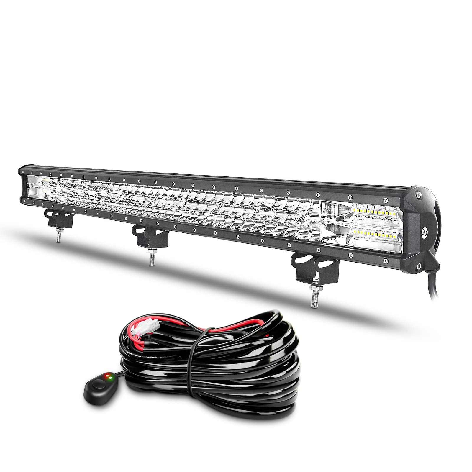 Willpower 86cm 468W LED Arbeitsscheinwerfer Bar LED Scheinwerfer 12V 24V mit Kabelbaum Flutlicht Reflektor Combo Arbeitslicht Zusatzscheinwerfer für Auto Offroad Traktor SUV UTV ATV von Willpower