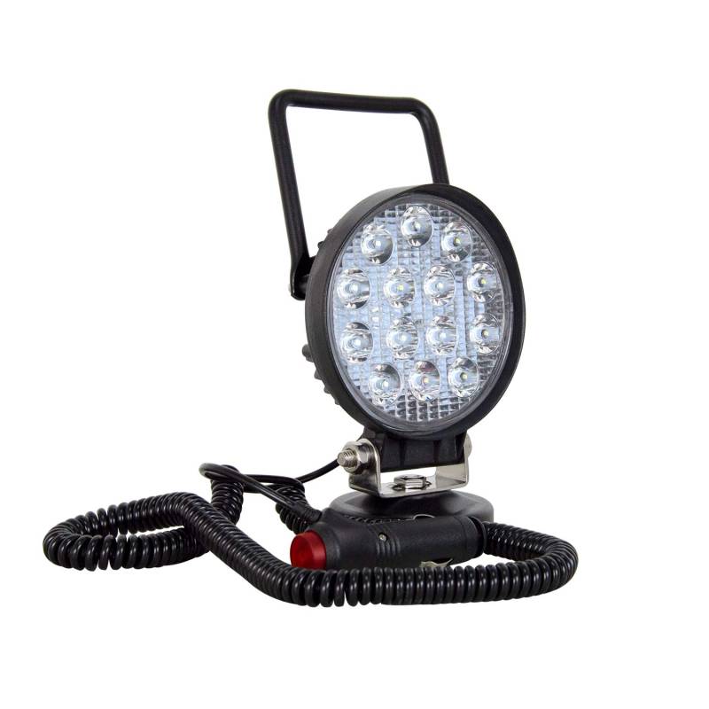 Willpower Led Arbeitsscheinwerfer Bar mit magnetfuß 4 Zoll 10cm 42W Led Scheinwerfer 12V 24V Wasserdicht Spot Zusatzscheinwerfer Rückfahrscheinwerfer für Offroad Auto Traktor Boot LKW 4x4 von Willpower