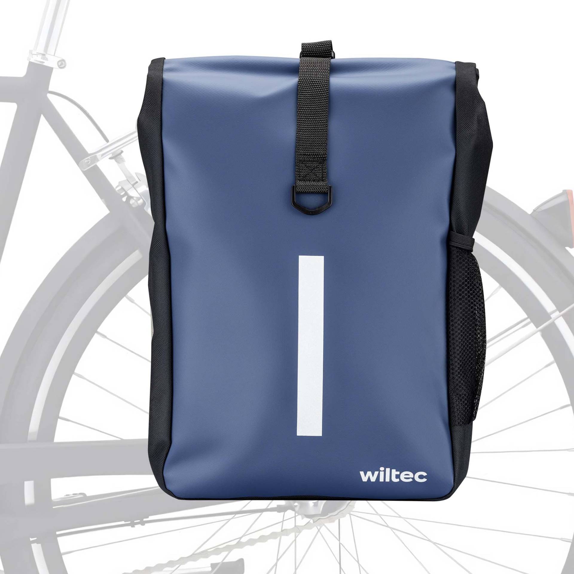 Wiltec Gepäckträgertasche blau, Fahrradtasche Gepäckträger 16 l Stauraum, Gepäcktasche mit Tragegurt, wasserresistente Fahrrad Tasche von Wiltec