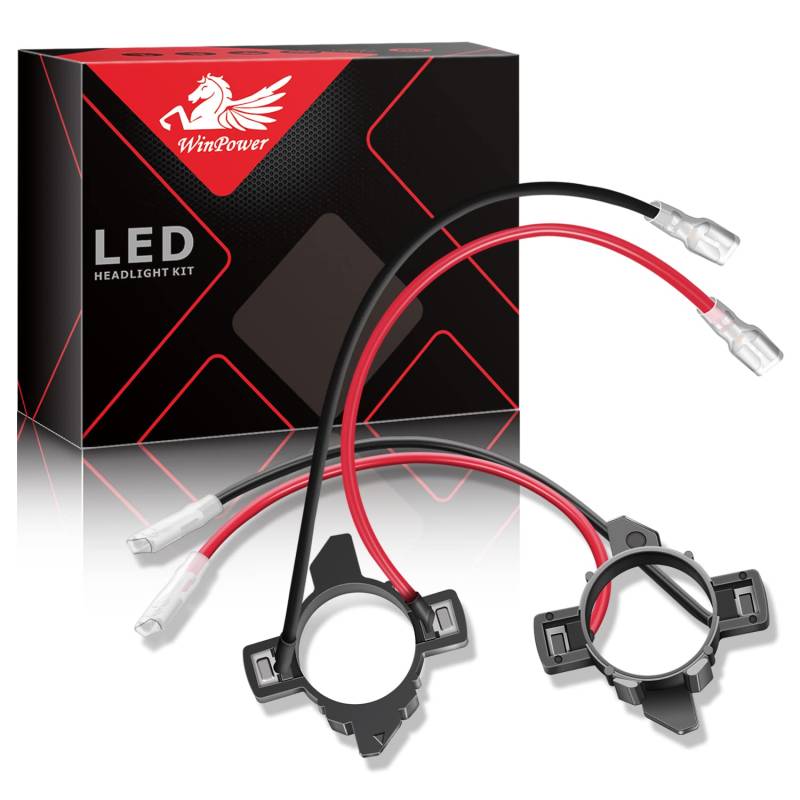 WinPower 2 Stück H7 LED Lampenfassung Adapter passend für Jetta/Golf 5 usw von WinPower