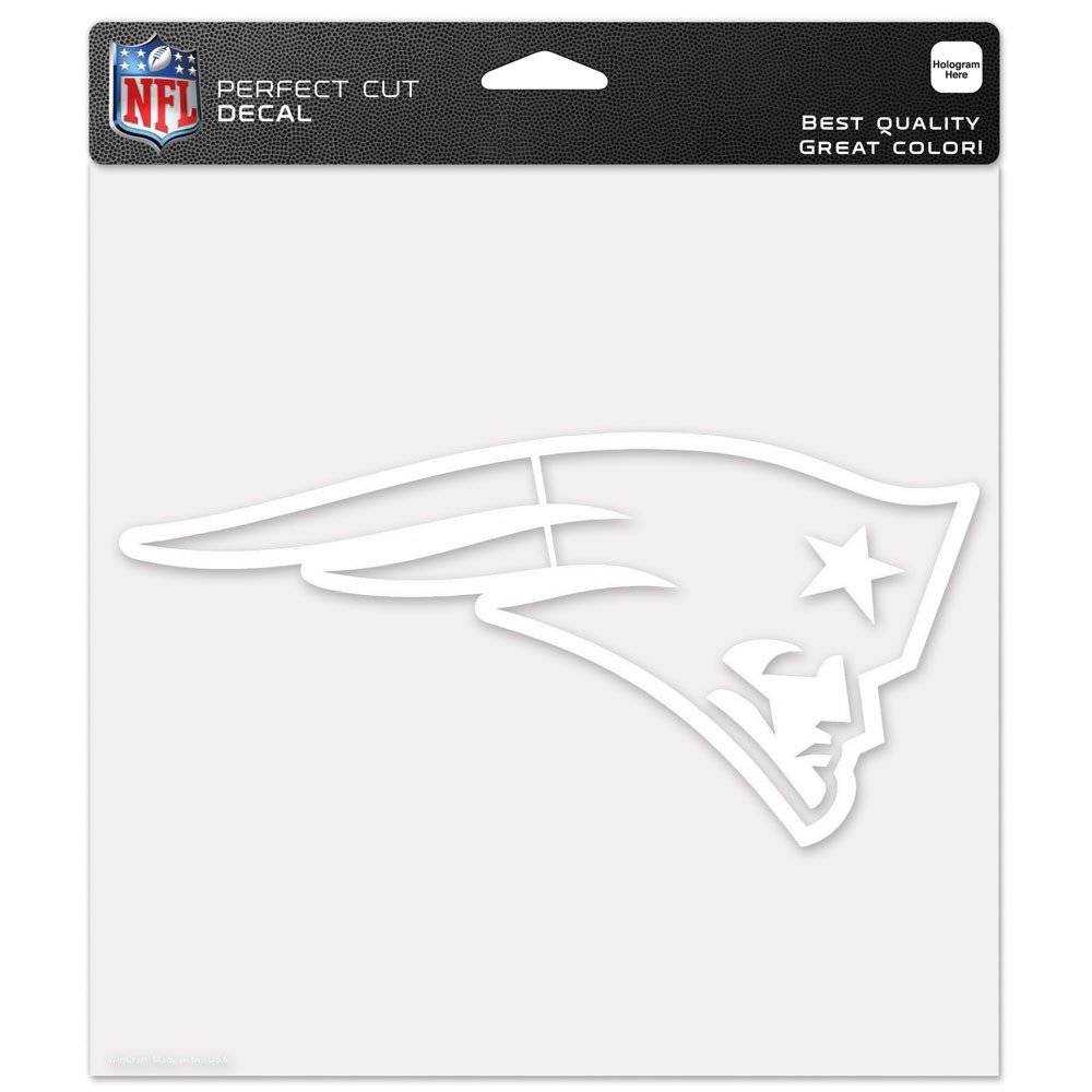 New England Patriots 8x8 White Logo Decal von Wincraft