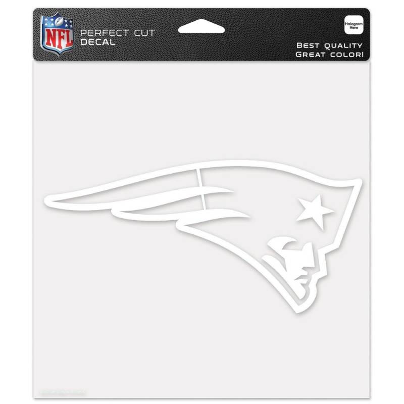 New England Patriots 8x8 White Logo Decal von Wincraft