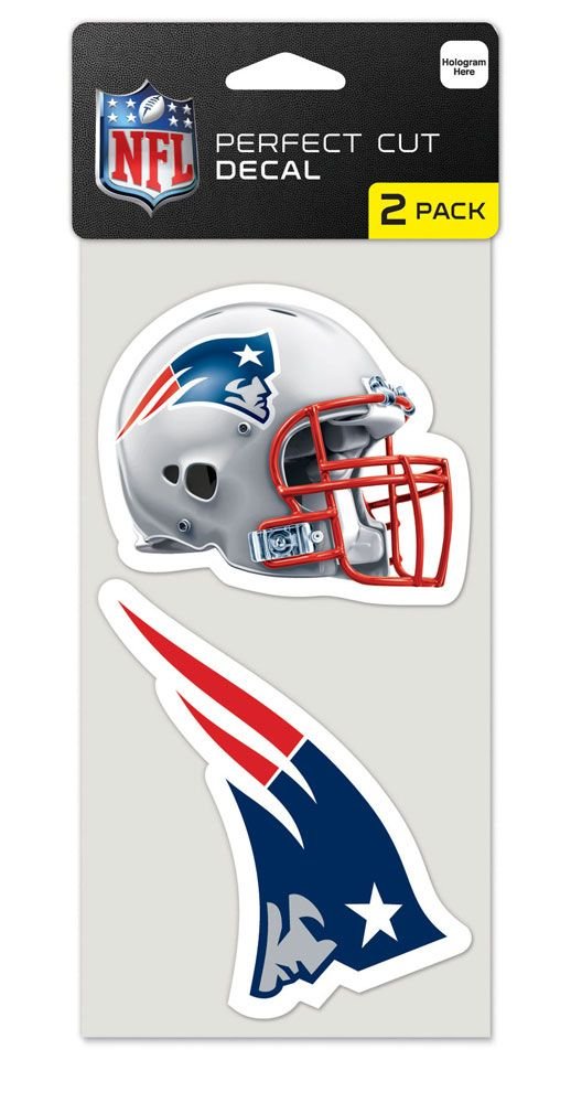 Wincraft NFL New England Patriots perfekten Schnitt Decal (Satz 2), 4" x 4" von Wincraft