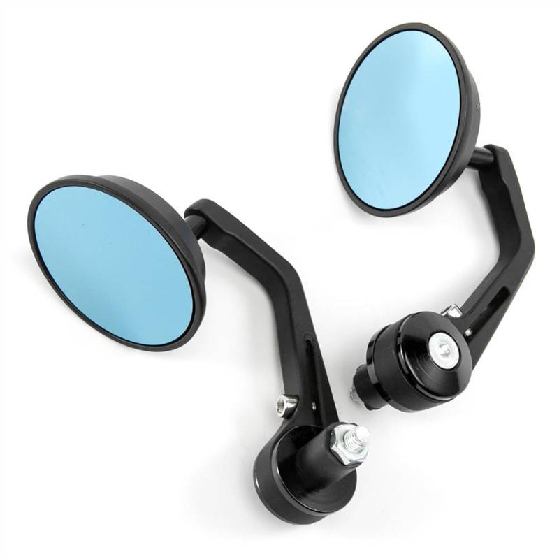 Für 7/8" Bar End Rückspiegel Motorrad Roller Spiegel Seitenspiegel(Blue Lens) von WingOt