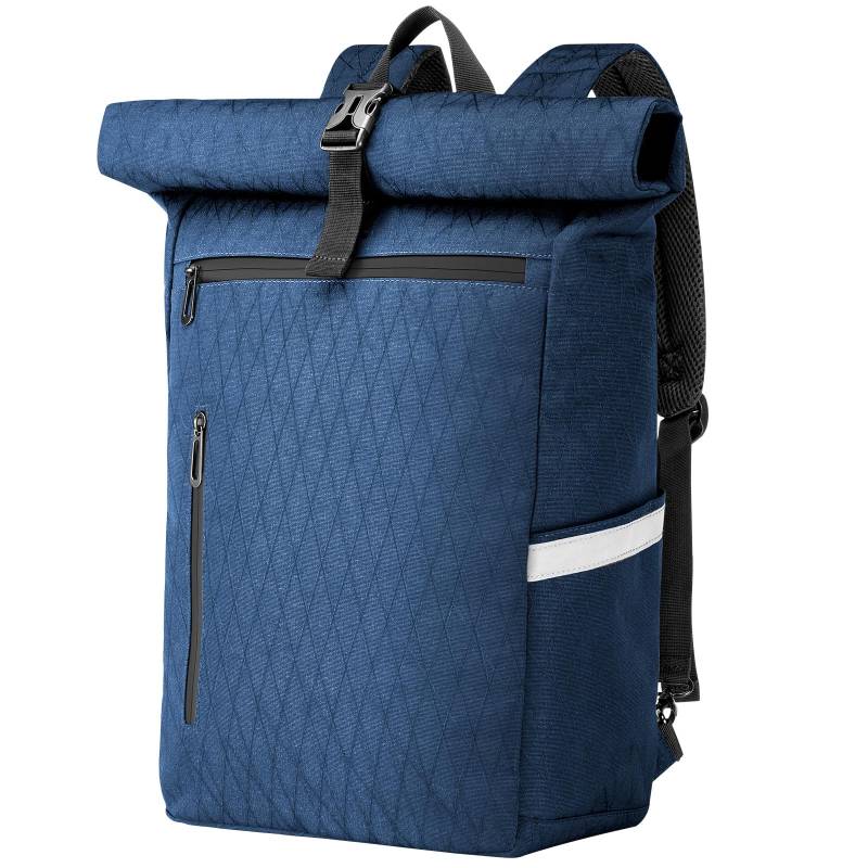 Wiserset Fahrradtasche für Gepäckträger, 22L Fahrradtaschen Rucksack für Herren, Multi-Fach Gepäckträgertasche mit Laptopfach, 2in1 fahrradtasche Rucksack Kombi, Reflektierend, Blau von Wiserset