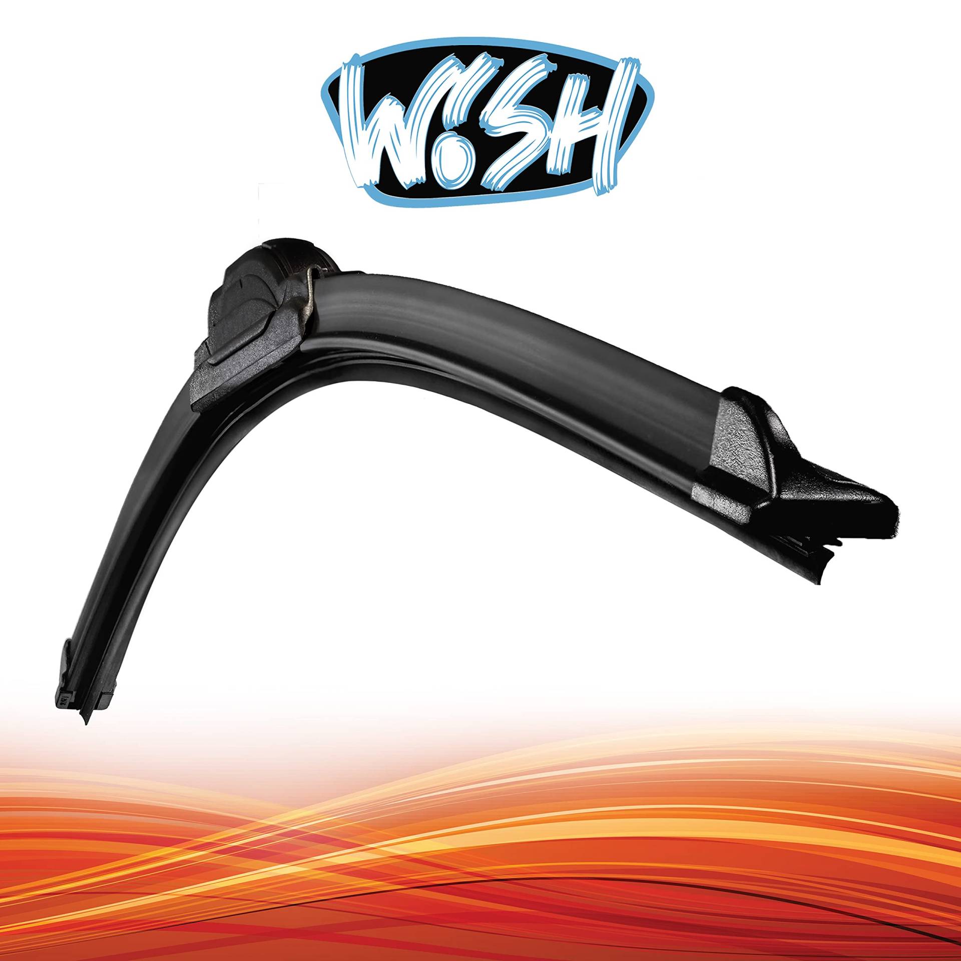 Wish® Universal Front Scheibenwischer Länge: 26" 650mm Wischblätter Vorne Flachbalkenwischer UP26.B1.A von Wish