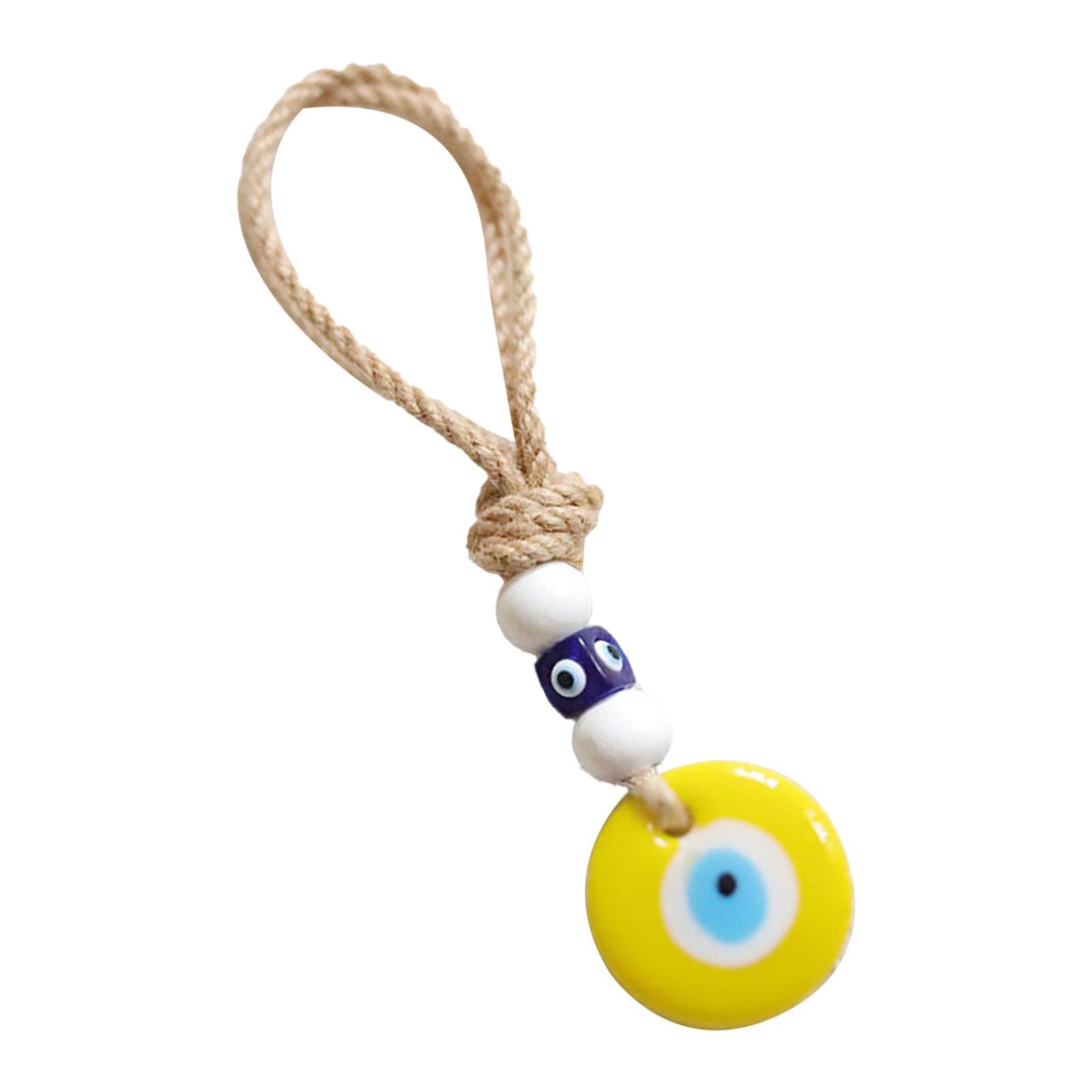 Auto Evil Eye Dekor,Devil Blue Eyes Autoanhänger | Blauer Evil Eye Autoanhänger für die Rückansicht,Rückansicht-Auto-Ornament mit bösem Blick, blauer böser Blick-Glasanhänger für Auto, Rückansicht, Fe von Wisylizv