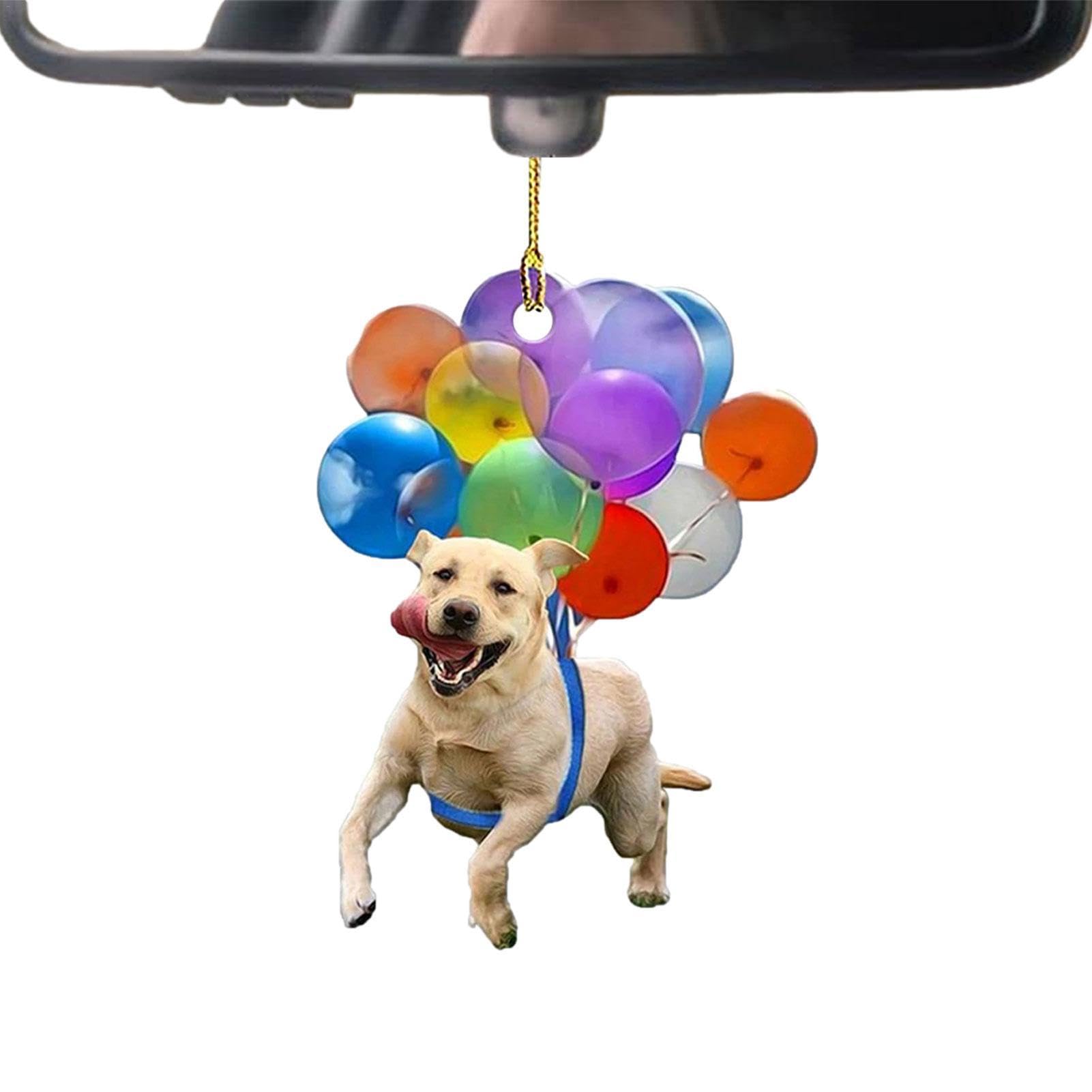 Ballonhund-Autozubehör - Bunter Tier-Ornament-Anhänger für Rückspiegel | Bunter Ballon-Anhänger für Auto-Rückspiegel, Innenraum, Auto-Zubehör, Auto-Spiegel-Zubehör von Wisylizv