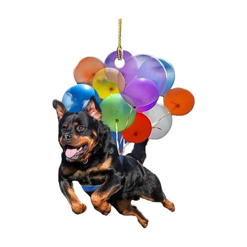 Ballonhund-Autozubehör - Ornament Aufhänger Tier Hund Rückspiegel Auto Bunter Anhänger,Innenraum Autozubehör Autospiegel Zubehör Ballon Tier Dekor von Wisylizv